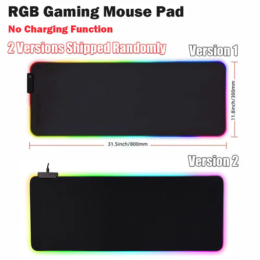 Wireless Charging RGB Luminous Mouse Pad Charger Phone Gaming Mousepad Desktop PC Laptop Computer Plate Mouse Mat Desktop Pad